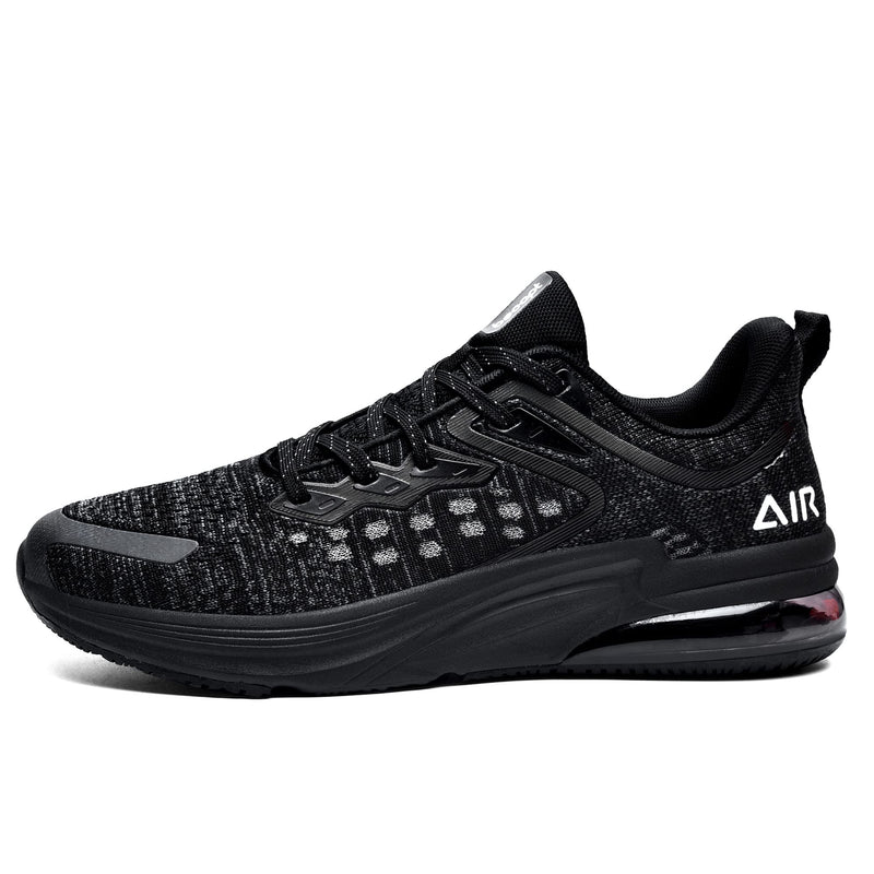 JOYFON Men's Air Athletic Running Shoes Fashion Trail Sport Gym Jogging Walking Tennis Fitness Sneaker 6.5 Allblack - BeesActive Australia