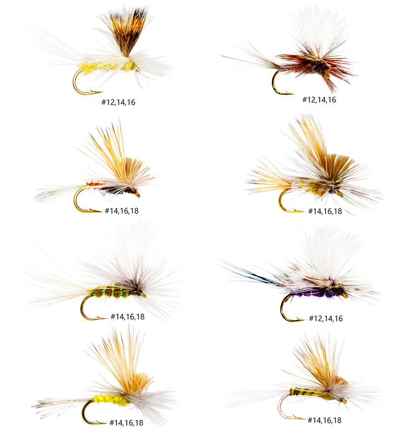 24 para Wulff, Tilt Wing Dun Caddis Mayfly Dry Flies Assortment | Trout Fly Fishing Flies Lure - BeesActive Australia