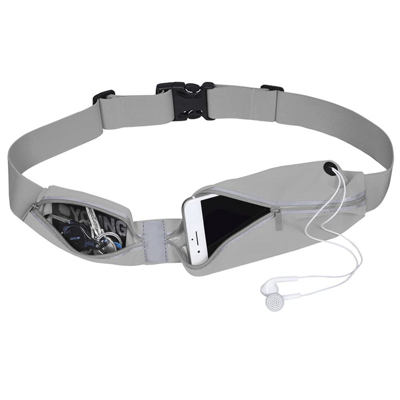 LBW Running Belt for Men Women, Running Waist Belt, Slim Phone Belt, Running Pouch for Walking Hiking Cycling Camping, Waterproof Running Waist Packs (Grey) Grey - BeesActive Australia