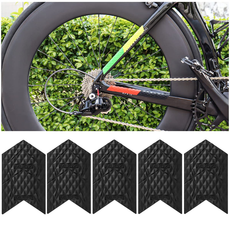 MUQZI 5 Pack Bike Frame Guard Protecter, Bicycle Chainstay Protection Sticker Silicone Anti Scratch Frame Pad for Mountain Bike, BMX, Road Bike - BeesActive Australia