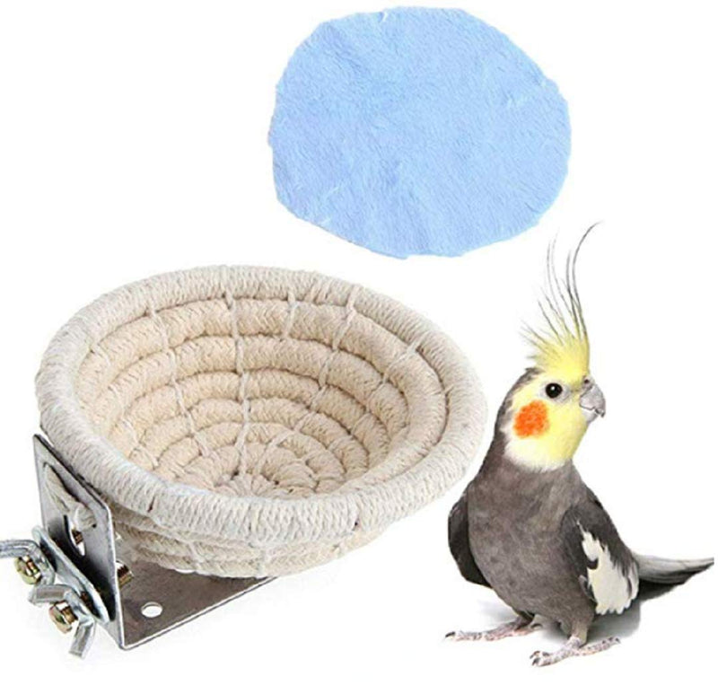 zmgmsmh Handmade Bird Breeding Nest Bed for Budgie Parakeet Cockatiel Parakeet Conure Canary Finch Lovebird and Small Parrot Cage Hatching Nesting Box Cotton Rope - BeesActive Australia