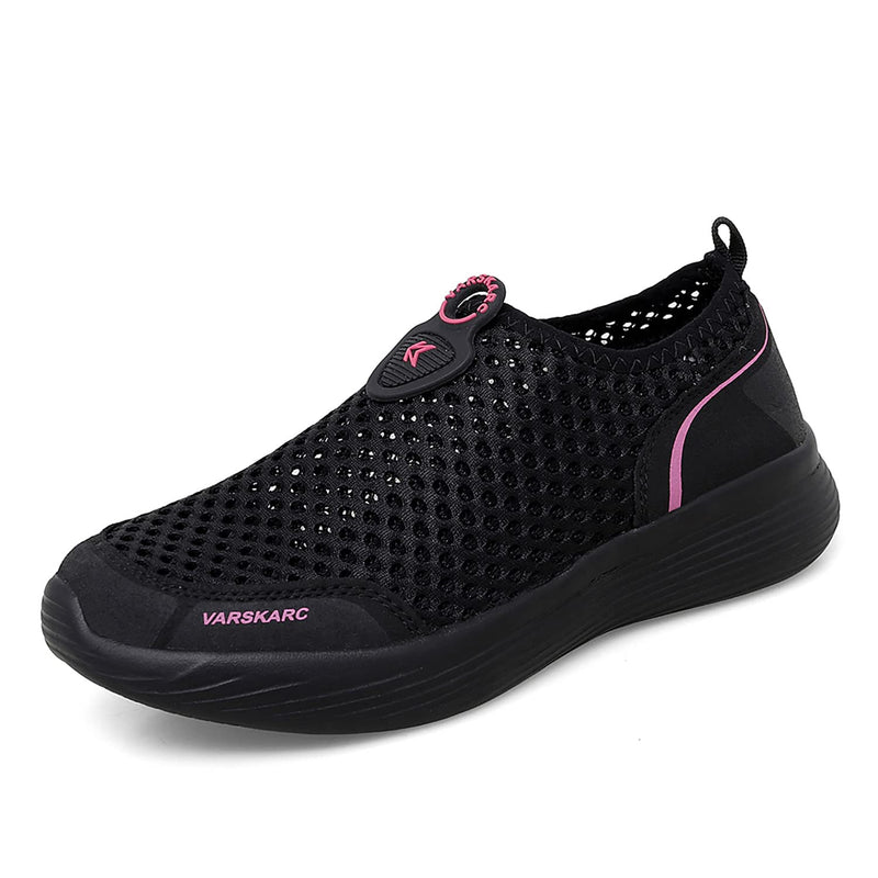 VARSKARC Women's Outdoor Slip-Resistant Breathable Lightweight Sports Shoes 5 Black - BeesActive Australia