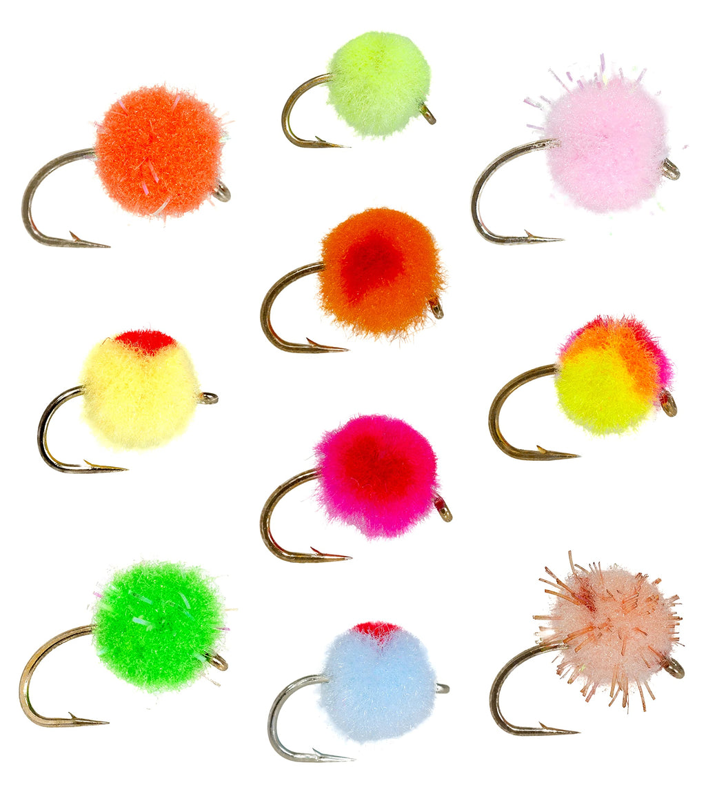 24 Producing Egg Dry Fly Fishing Lure Assortment | Trout, Steelhead, Salmon Fly Fishing Flies - BeesActive Australia