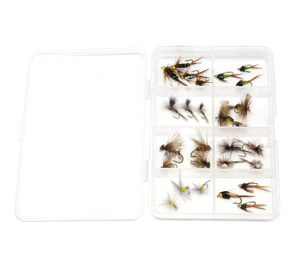 26 Essential Trout Fly Fishing Flies Assortment | Dry, Wet, Nymphs, Caddis Fly Lures | Size #10 - #18 - BeesActive Australia