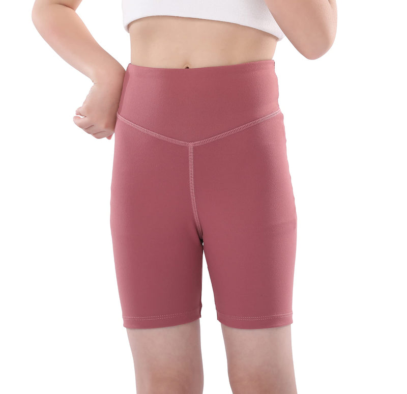 Swdarz Athletic Bike Shorts for Girls Gymnastics and Dance Women Spandex Shorts Biker Small Matt Mauve - BeesActive Australia