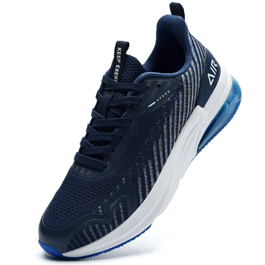 PaSick Mens Air Running Shoes Lightweight Breathable Workout Slip Resistant Sports Athletic Walking Tennis Sneakers 8.5 Darkblue71 - BeesActive Australia