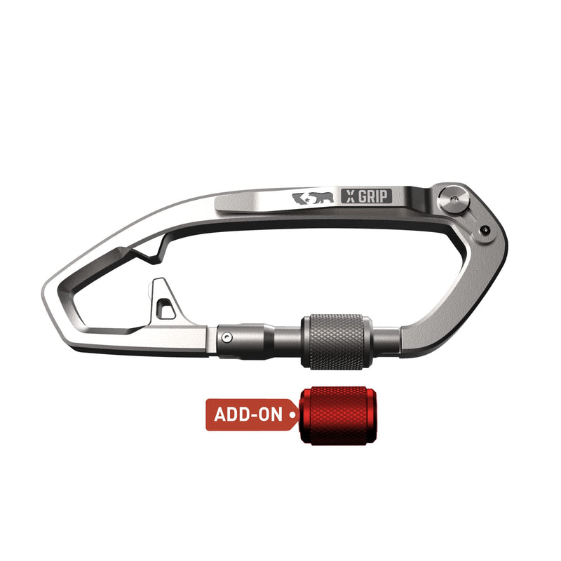 GPCA X Carabiner Multi-Tool EDC Keychain - Works with Dog Leash Kickstarter (Steel) - BeesActive Australia