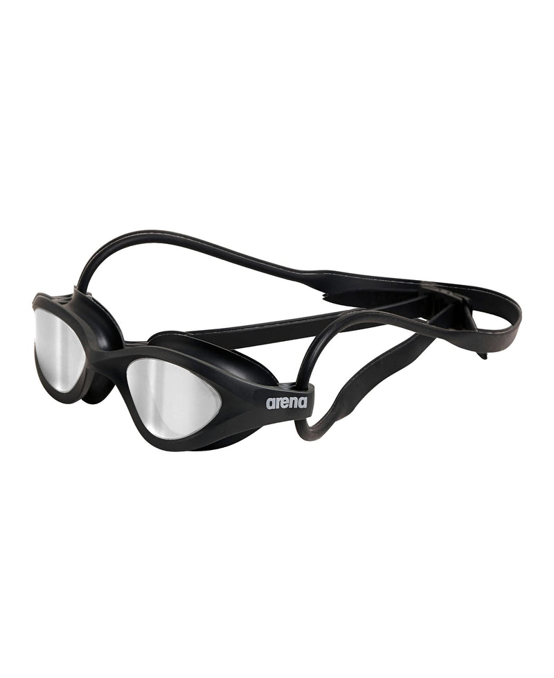 arena 365 Swimming Goggles, Anti Fog Lenses, Goggles for Swimming with Wide Lenses, UV Protection, Self Adjusting Nose Bridge Black (Mirror Lense) - BeesActive Australia