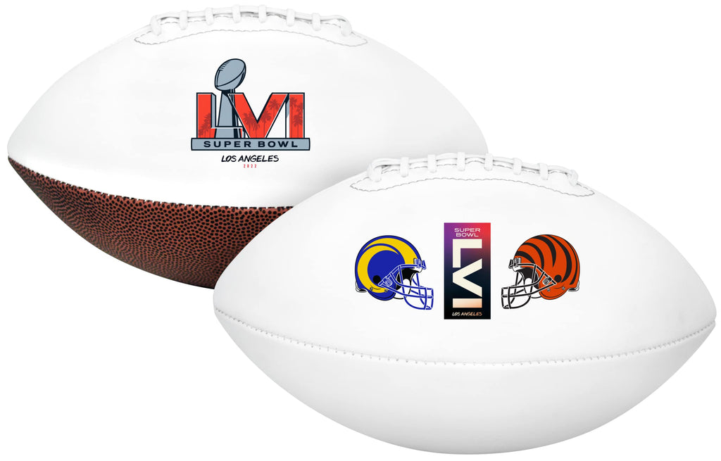 Official NFL | 2022 | Los Angeles Rams Commemorative Footballs | Super Bowl LVI Champions | NFC Champions | Multiple Options Dueling Teams Adult Size - BeesActive Australia