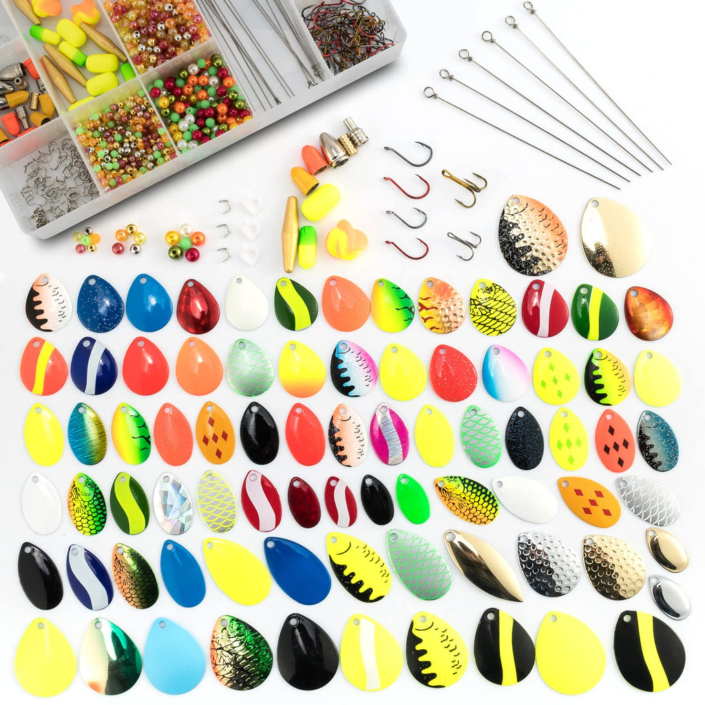 Dr.Fish 1720-Pieces Lure Making Kit-for Spinners and Walleye Rigs, Lure Making Supplies Spinner Blade Treble Octopus Hooks Rig Floats Fishing Lures Assortment Tackle Box with Tackles Included - BeesActive Australia