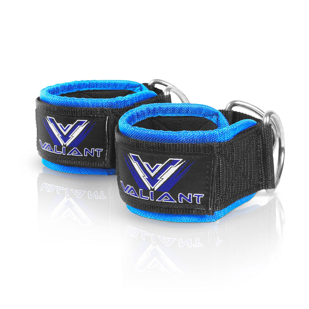 Padded Ankle Strap for Cable Machine Attachments Gym Ankle Cuff Straps Neoprene Support for Kickbacks Glute Workouts, Leg Extensions, Curls, Booty Hip Abductors Exercise Men Women Blue - BeesActive Australia