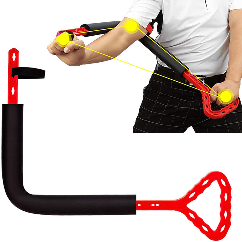 Tiyano Golf Swing Training Aid,Golf Spinner Swing Motion Trainer,Swing Trainer Correct Wrong Swing,Golf Posture Correction Improving Gesture, for Beginners Training Aid Indoor Golf Equipment Red - BeesActive Australia