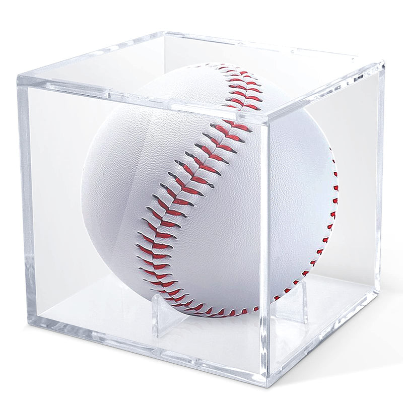 KKU Baseball Display Case, Baseball Holder Display Cube Box for Memorabilia Baseball, UV Protected Acrylic Clear Baseball Storage Display Case - Fits Official Size Ball - BeesActive Australia
