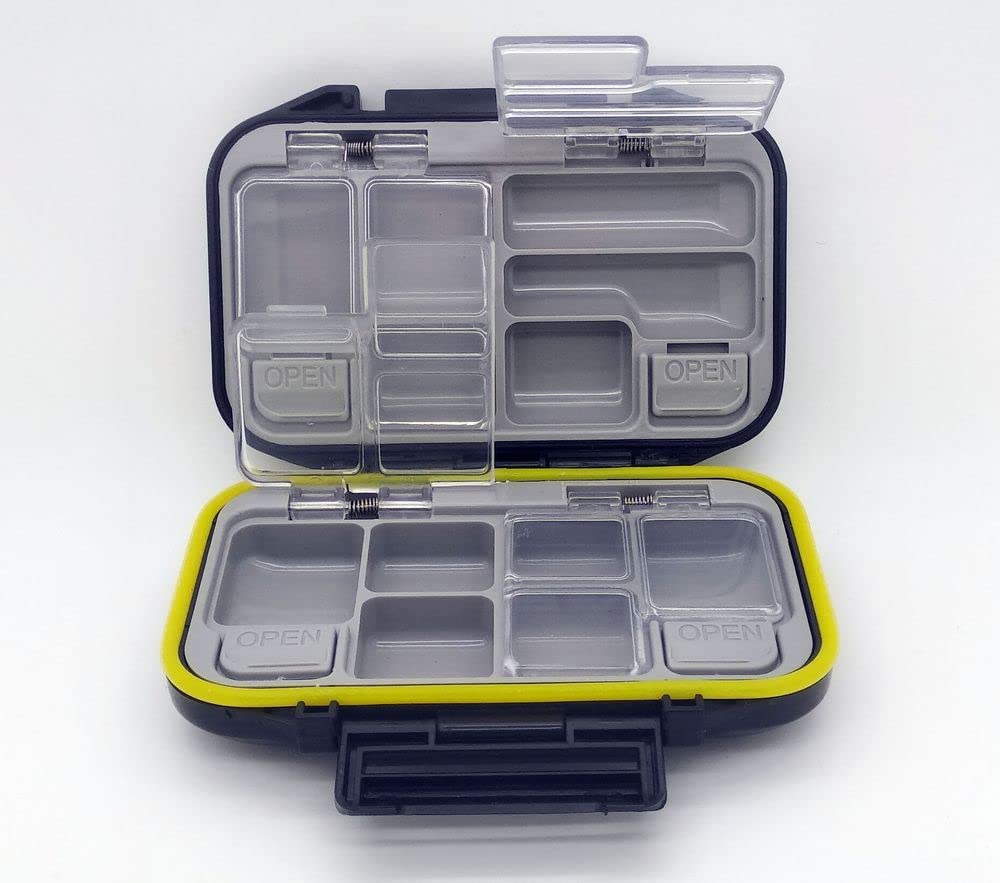 Sibas Tackle Box Organizer Waterproof Portable Double Sided Small Case Mini Utility Lures Box Kayak Fishing Containers for BASS Lures for Vest Jewelry Bead High Strength Lock - BeesActive Australia