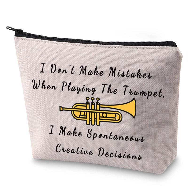 BLUPARK Trumpeter Gift Cornet Cosmetic Bag I Don't Make Mistakes When Playing The Trumpet Girl Trumpet Player Gift for Musician (When Playing The Trumpet) - BeesActive Australia