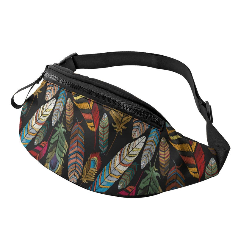 Beautiful Tropical Peacock Fanny Pack For Men Women,With Adjustable Zipper Lightweight Strap Waist Pack For Casual Running Hiking Beautiful Tropical Peacock - BeesActive Australia