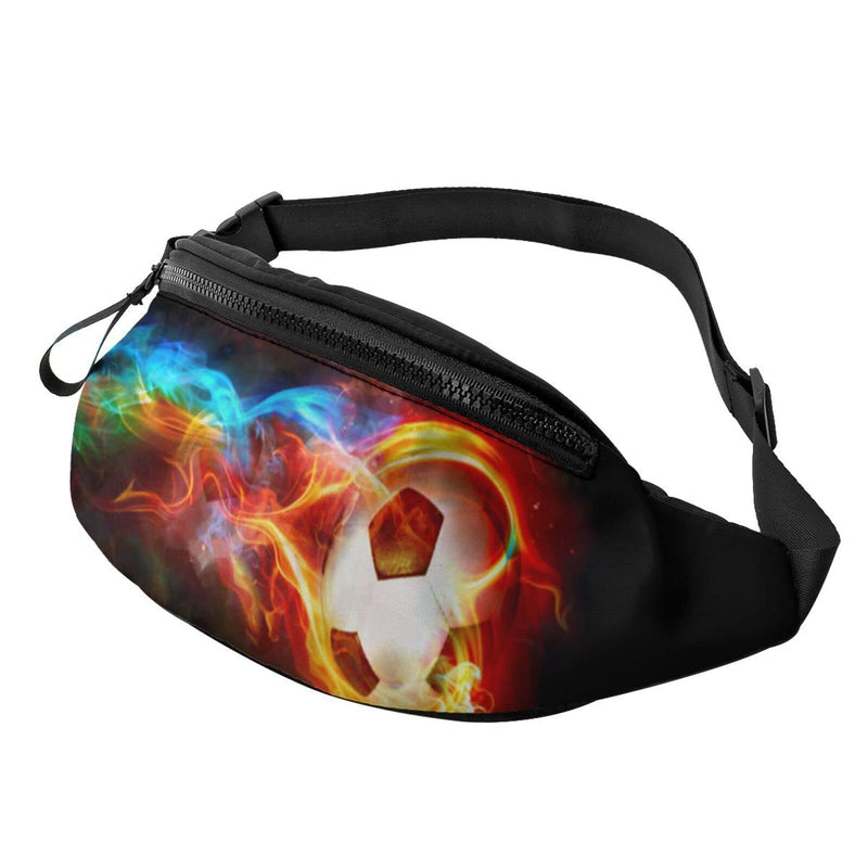 Fire Soccer Fanny Pack For Men Women,With Adjustable Zipper Lightweight Strap Waist Pack For Casual Running Hiking Fire Soccer - BeesActive Australia
