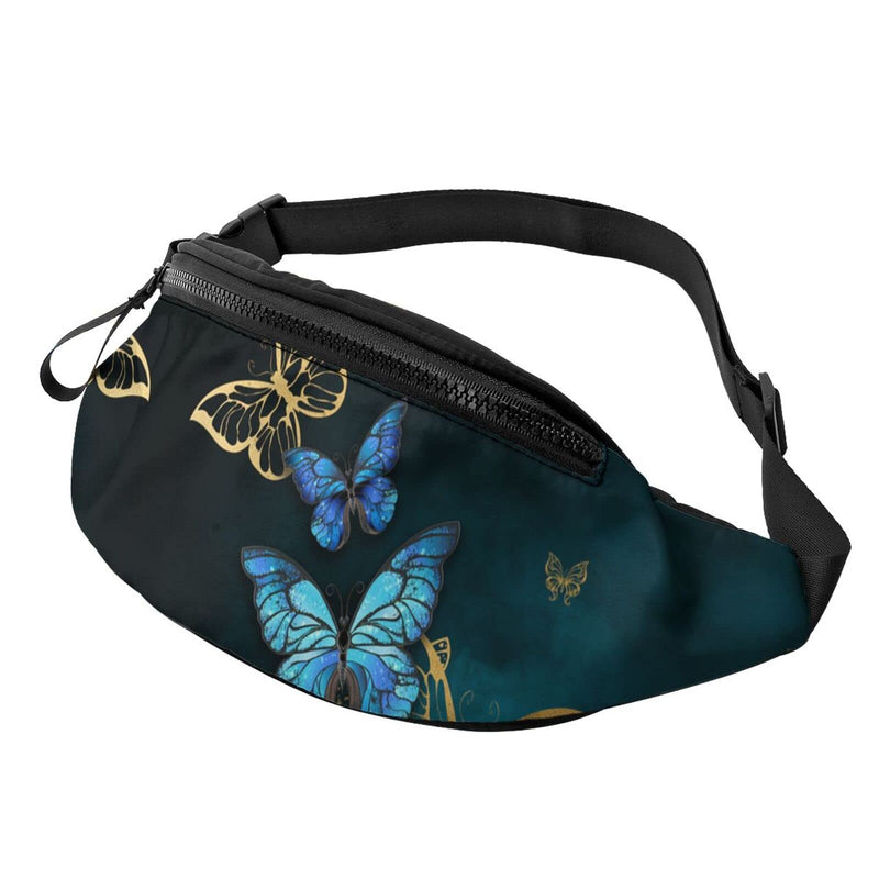 Beautiful Butterflies Fanny Pack For Men Women,With Adjustable Zipper Lightweight Strap Waist Pack For Casual Running Hiking Beautiful Butterflies - BeesActive Australia