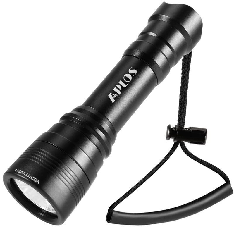 APLOS AP11 Diving Flashlight XM-L2 LED 1050 Lumen Scuba Dive Light, IPX8 Waterproof Underwater 150m 492ft Professional Submersible Light with Rechargeable Batteries and Charger - BeesActive Australia