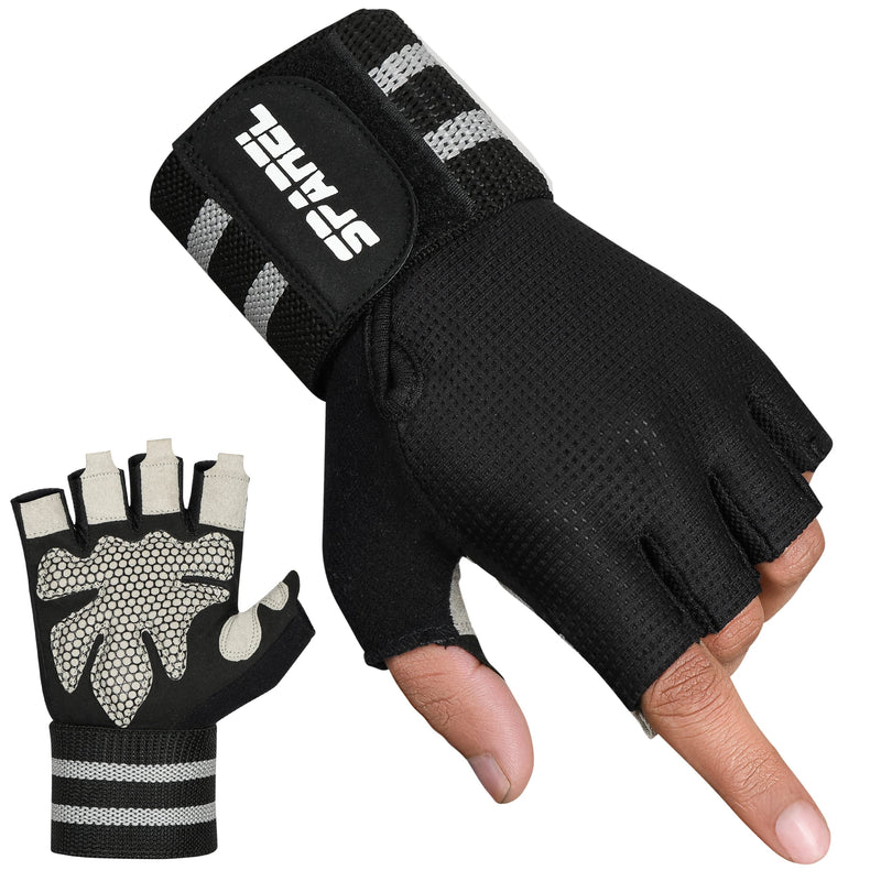 SPAREL Workout Gloves for Men and Women, Weight Lifting Gloves, Gym Gloves for Men, Exercise Gloves with Wrist Support for Weightlifting Training Full Palm Protection for Pull ups Fitness and Rowing Large - BeesActive Australia