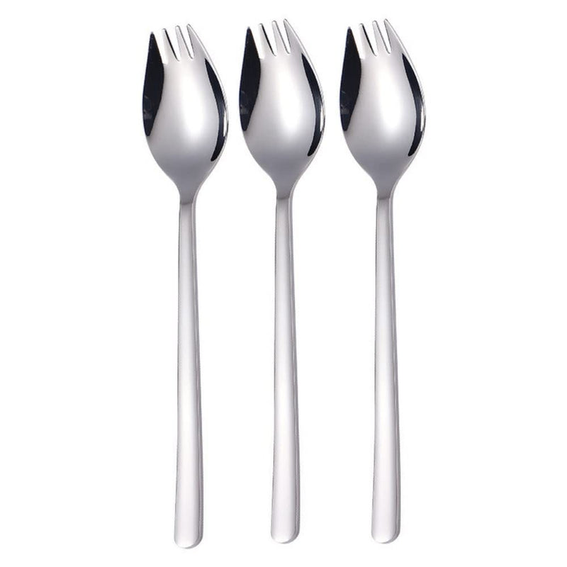 KAISHANE Sporks 18/10 Stainless Steel 3-Pack 8.5-Inch Sporks for Household Use, Ice Cream Spoon & Salad Forks, Fruit Appetizer Dessert - BeesActive Australia