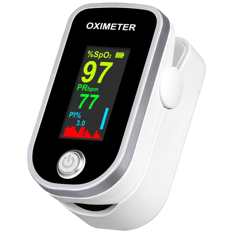 Pulse Oximeter Fingertip - Oxygen Meter Finger Pulse Oximeter - Blood Oxygen Saturation Monitor with Heart Rate and Fast Spo2 Reading, Pulse Ox with TFT Screen, Lanyard - BeesActive Australia