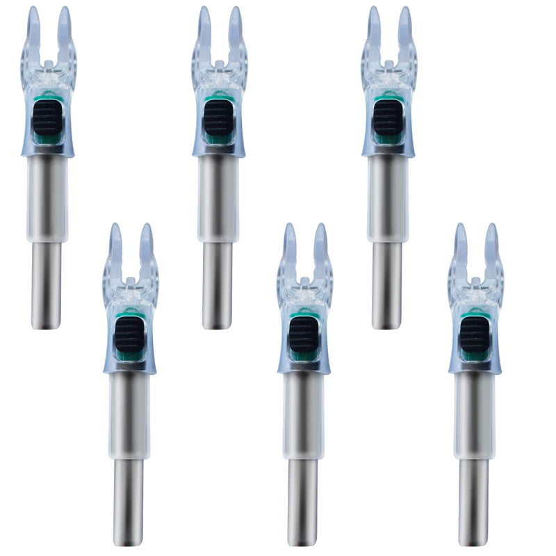 DEEPOWER S Lighted Nock for Arrows with .244/6.2mm Inside Diameter with ON/Off Switch Arrow Nocks for Archery Hunting Green - BeesActive Australia