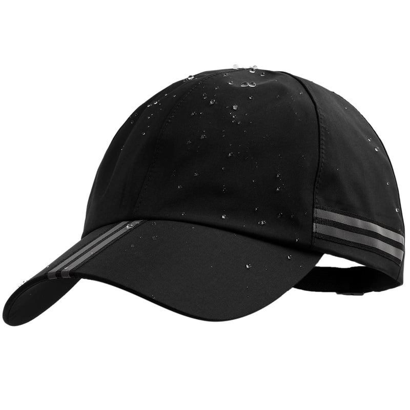 Men Waterproof Baseball Cap Reflective Outdoor Cap for Women's UPF 50+ Unstructured Sport Running Hat Black One Size - BeesActive Australia