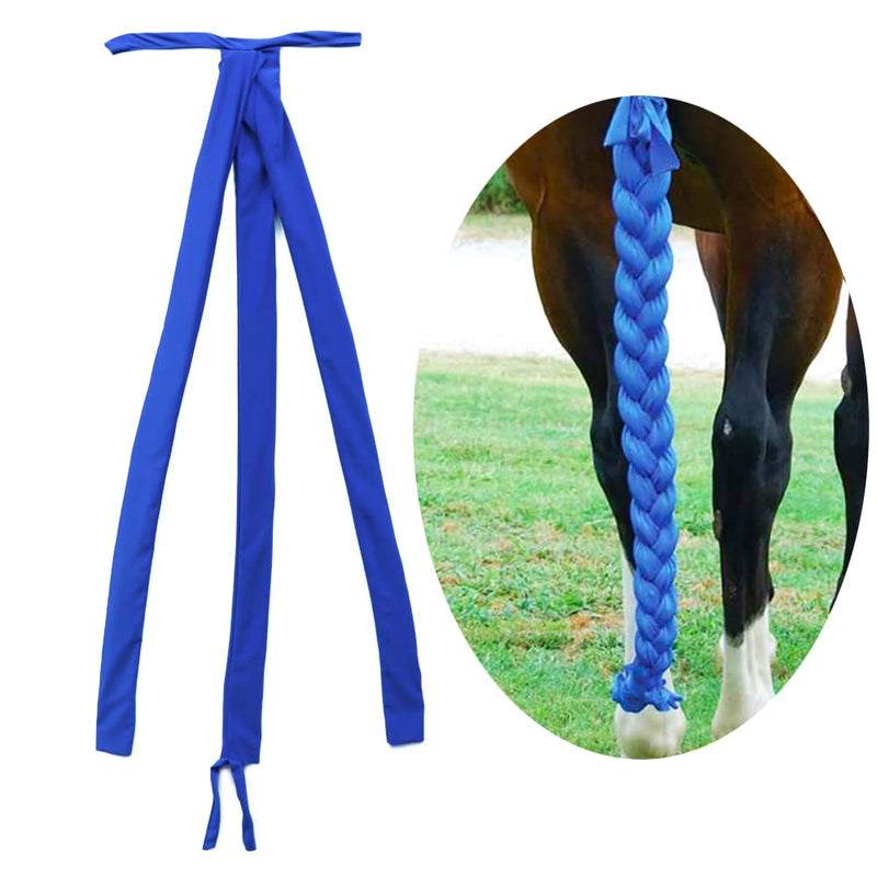 DQITJ Horse Ponytail, 3 Tube Horse Tail Bag Solids Horse Tail Protector for Horses (Blue, 45 inches) - BeesActive Australia