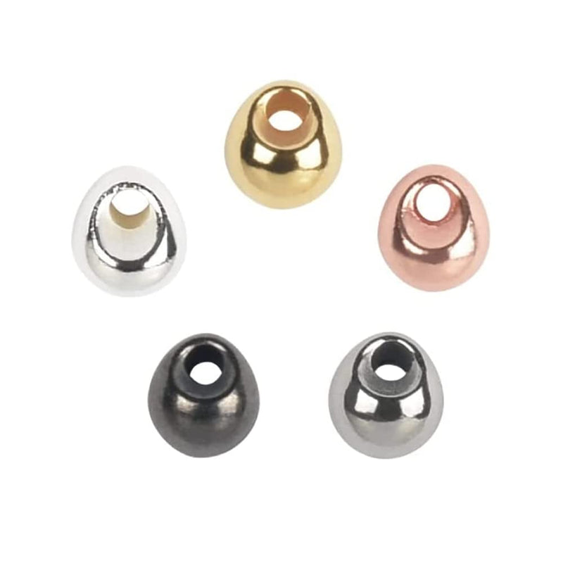 MUUNN 100pcs Fly Tying Tungsten Beads,Tungsten Jig Off Beads Nymph Head Ball for Fly Tying Material 5 Colors Copper 3.3mm - BeesActive Australia