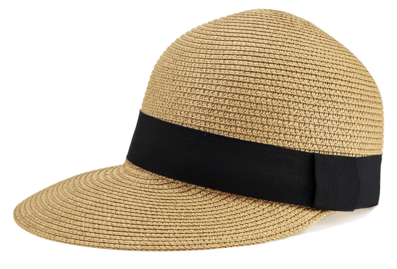 Sun Visor Hat Women, Summer Floppy Straw Beach Hats Wide Brim Foldable 7 1/8 Khaki - BeesActive Australia