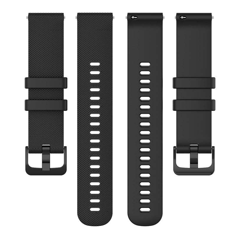 Compatible for Garmin Venu 2 plus Watch Bands, Disscool 20mm silicone Quick Release Soft Rubber Wrist Smart Watch band Replacement for Garmin Vivomove sport Black - BeesActive Australia