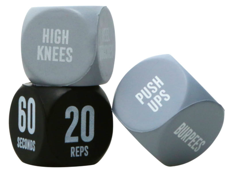 Series-8 Fitness 6 Sided Exercise Dice - Fitness, Gym Workouts, Home Physical Education, and Adult Sports Training - Foam - Medium 2 Inch Diameter - 3 Pack - BeesActive Australia