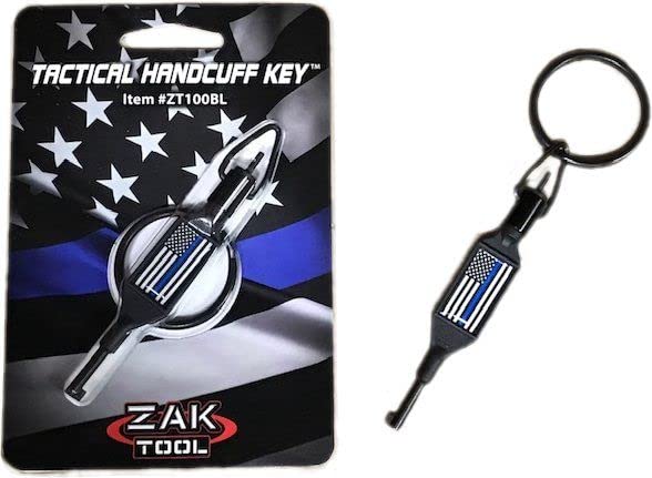Zak Tool 100-BL Swivel Handcuff Key - US Flag with Blue Stripe - BeesActive Australia