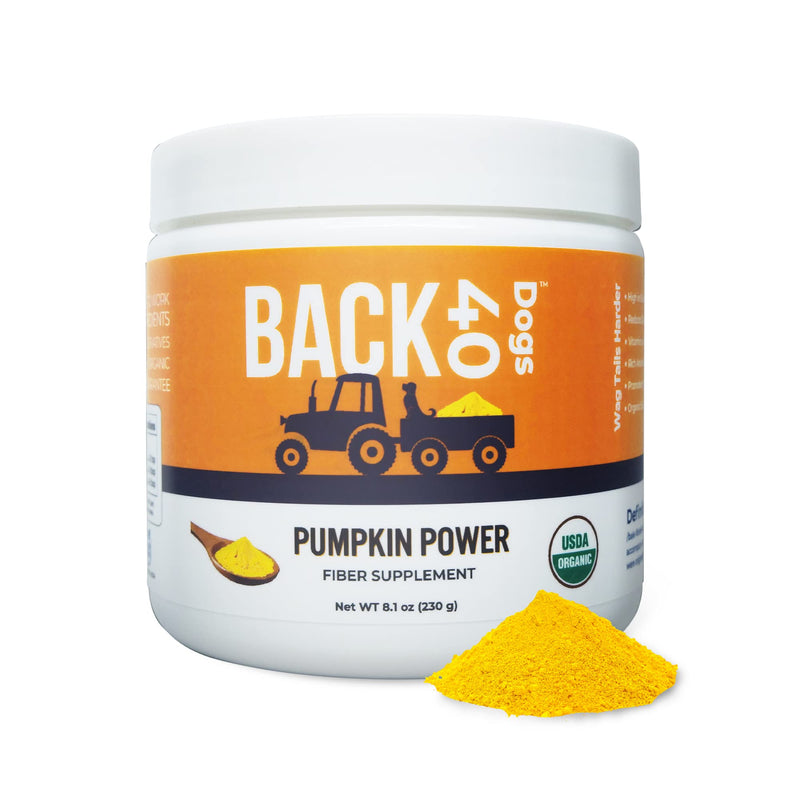 Back 40 Dogs - Natural Powdered Pumpkin for Dogs, Dog Multivitamin, Dog Vitamins for Digestive Health, Fiber Support with Vitamins A, C & E, 8.1 Oz - BeesActive Australia