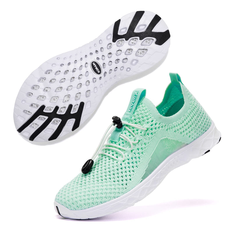 ALEADER Lightweight Womens Quick Drying Xdrain Water Shoes 7 Blue Glass - BeesActive Australia