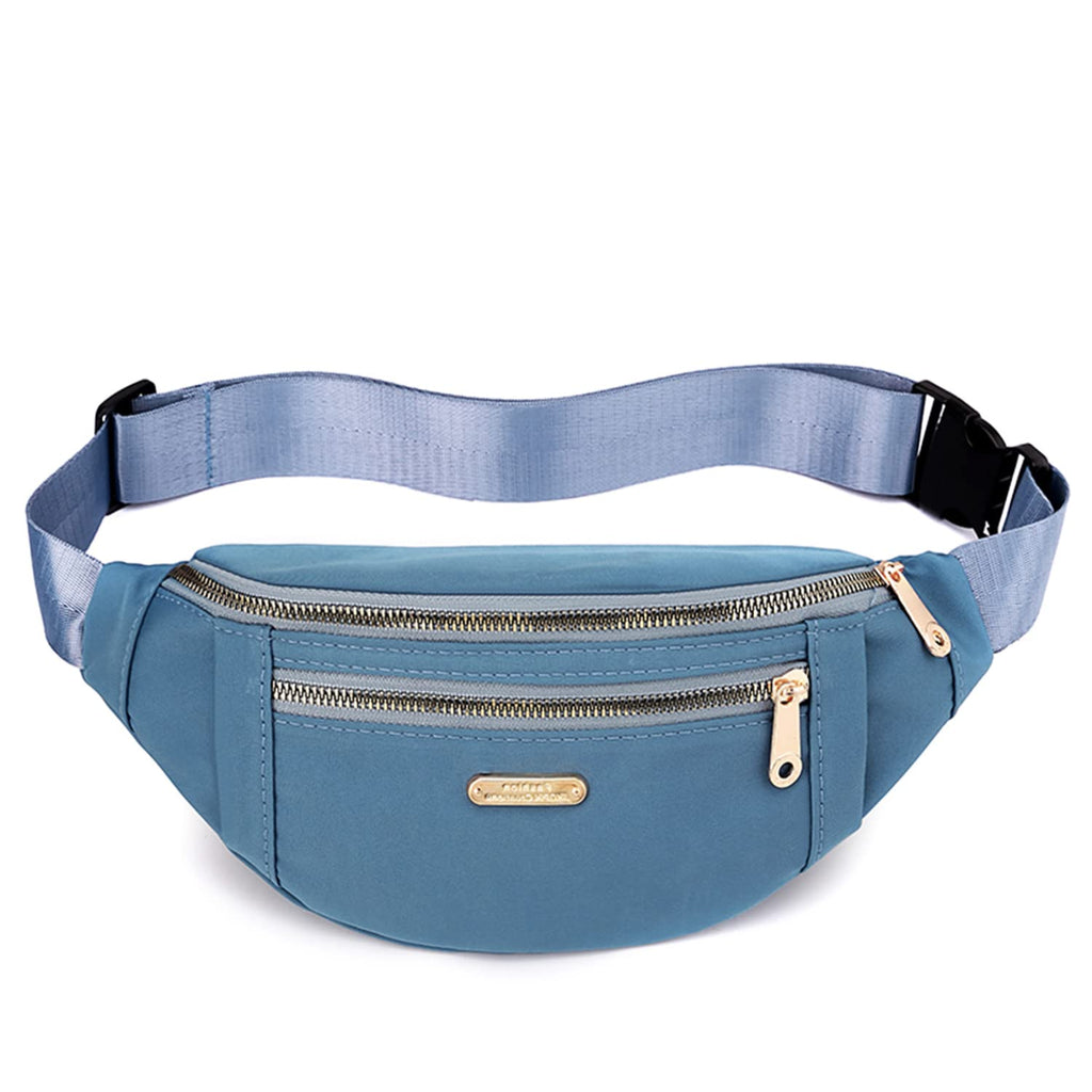 Fanny Pack - Waist Pack for Women - Waterproof Waist Bag for Running Traveling Sports Blue - BeesActive Australia