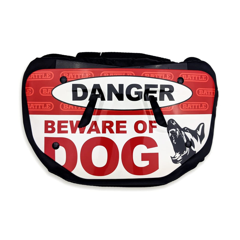 Battle Sports Beware of Dog Red Chrome Football Back Plate (Adult) - BeesActive Australia