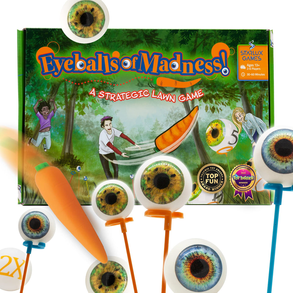 Eyeballs of Madness: A Strategic Lawn Game for Adults and Kids | Compare to Cornhole, Horseshoes, Bean Bag Toss, Ring Toss Game | Outdoor Games That Make You Think - BeesActive Australia