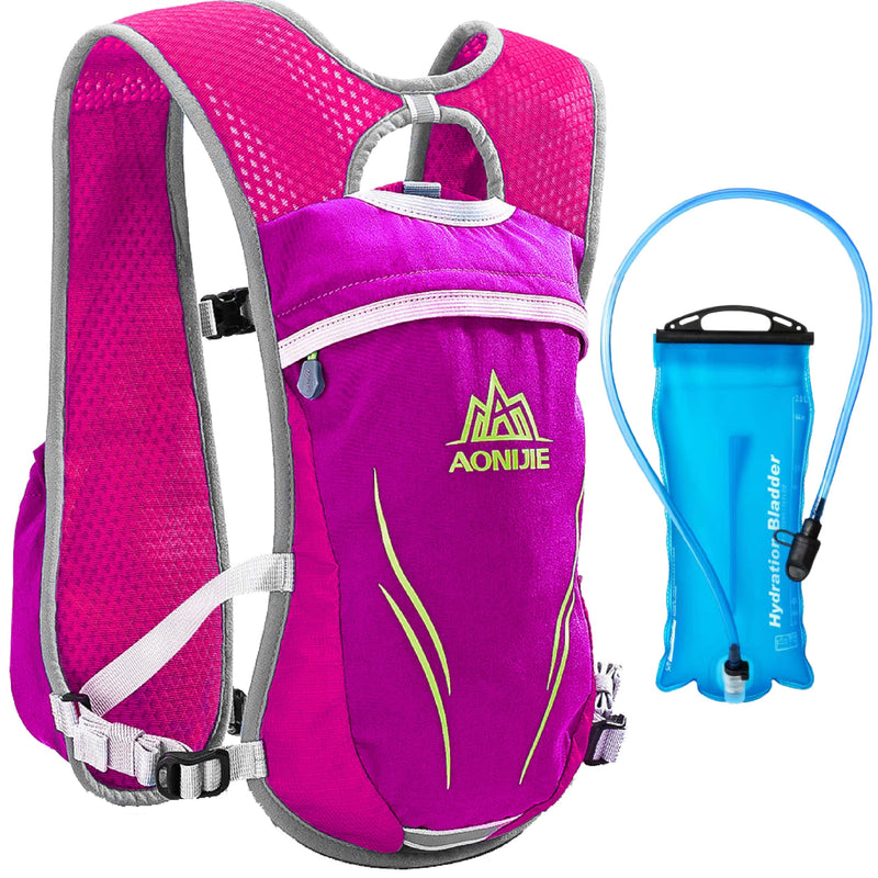 YAPJEB Hydration Backpack Running Vest Hydration Pack Trail Vest for Running Cycling Hiking Rose Red - with a water bladder - BeesActive Australia