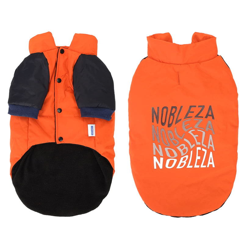 Dog Coat, Nobleza Thick Warm Fleece Waterproof & Windproof Dog Winter Jacket with Leash Hole, Logo Print Fashion Personality Outdoor Dog Cold Weather Coats for Cold, Wet, Windy and Snowy Weather Usage X-Large - BeesActive Australia