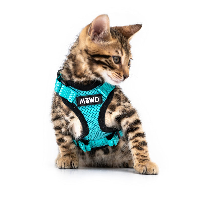 Mewo Cat Harness and Leash - Soft, Comfortable, Reflective, Sleek, & Adjustable, for a Safe & Snug Fit Extra Small - Kitten - BeesActive Australia