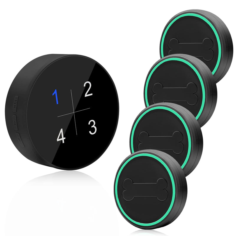 HUWOO Dog Door Bell for Potty Training Waterproof Smart Wireless Doggie Doorbell for Dog Puppy Training Sliding Door/Go Outside - BeesActive Australia