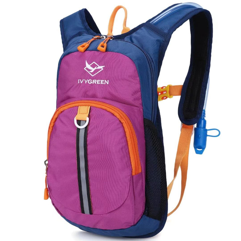 Ivygreen Mini Hydration Backpack Pack for Kids Boys or Girls with 1.5L Water Bladder Purple - BeesActive Australia