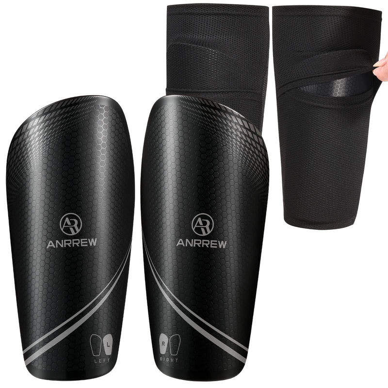 Anrrew Soccer Shin Guards with Sleeves.for Kids Youth Adults Superlight shin Guards Pads,Protective Soccer Equipment Large - BeesActive Australia