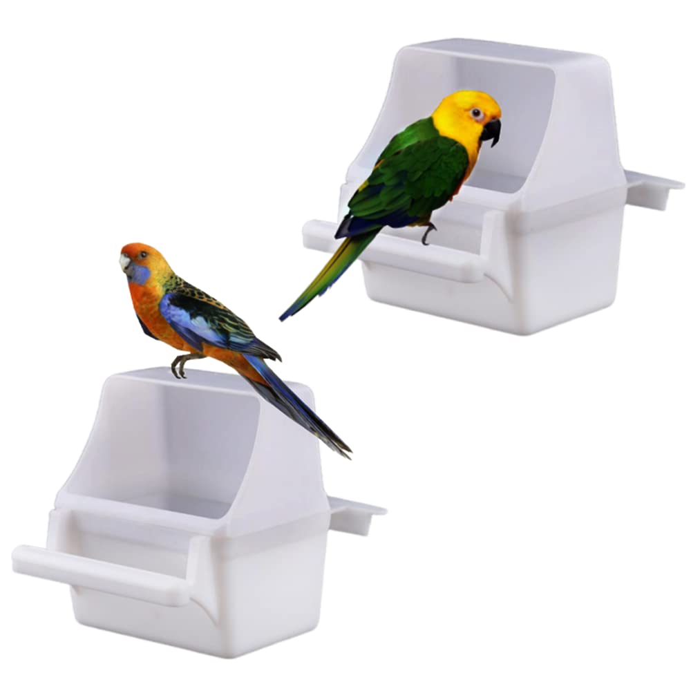 Bird Feeding Dish Cups Plastic Bird Cage Cup,Parrot Cage Replacement Food and Water Cup for Bird Parrot Water Food Dish Feeder - BeesActive Australia