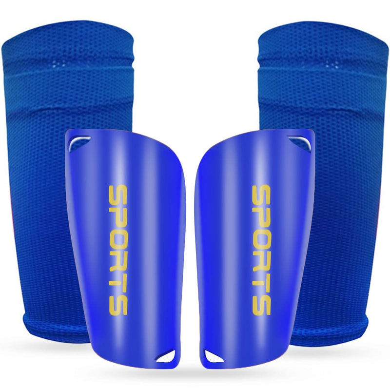 Soccer Shin Guards for Kids Youth Shin Pads and Shin Guard Sleeves Protective Gear Soccer Equipment Calf Sleeves for Boys Girls Kids Youth Teenagers Adult L 4'8-5'4 Blue - BeesActive Australia