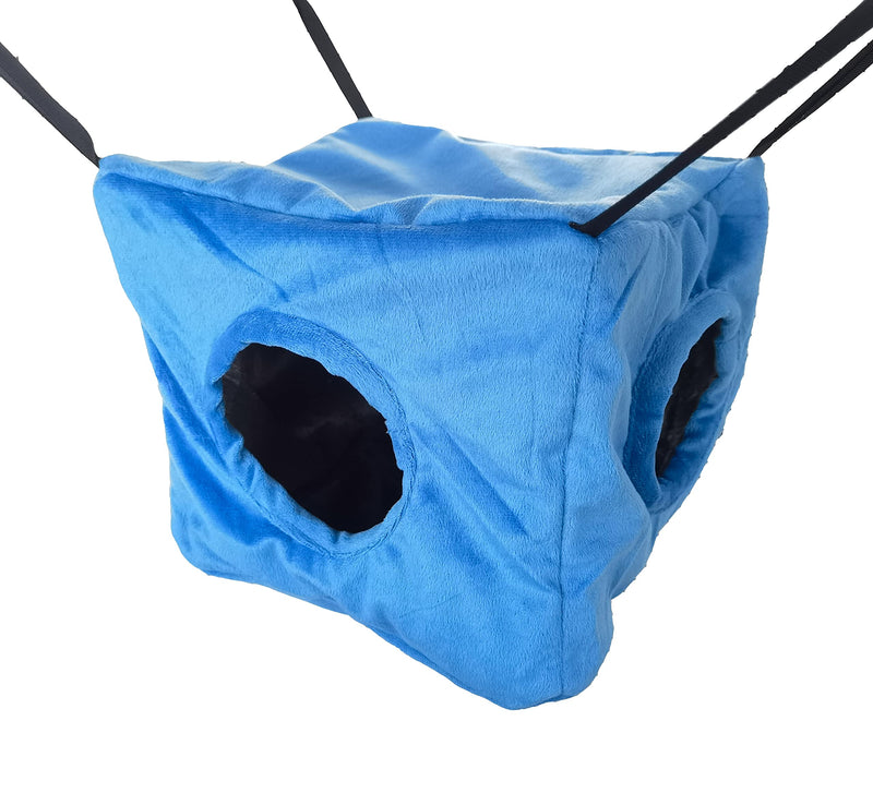 VEDEM Ferret Cube Hammock Small Animals Cage Hanging Bunkbed Hideout Warm Bed Blue - BeesActive Australia