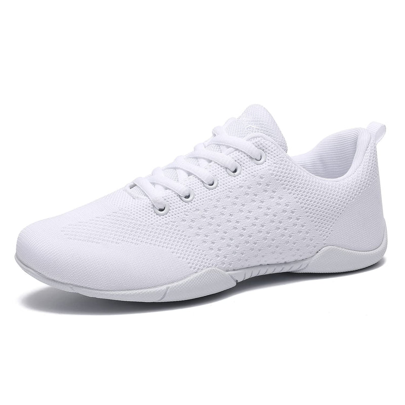 LANDHIKER Cheer Shoes Women White Dance Shoes Girls Youth Cheerleading Fashion Sports Shoes Training Athletic Shoes Flats 7.5 White01 - BeesActive Australia