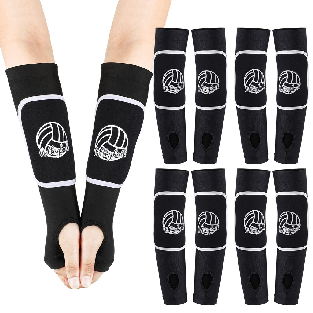 4 Pairs Volleyball Arm Sleeves Passing Forearm Sleeves Volleyball Arm Pads Compression Volleyball Wrist Guard with Protection Pad and Thumb Hole Volleyball Training Equipment for Youth Kids Women - BeesActive Australia